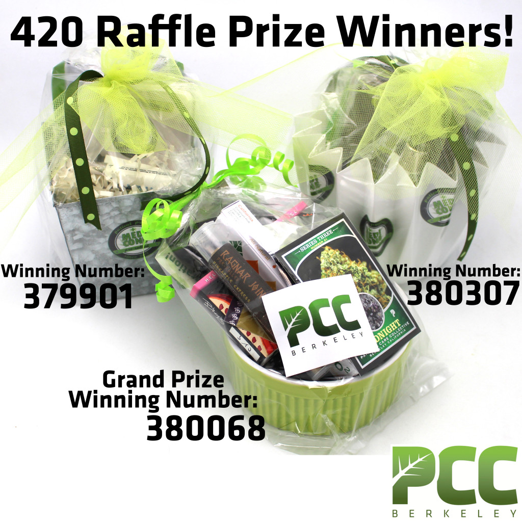 420 Raffle Winners!